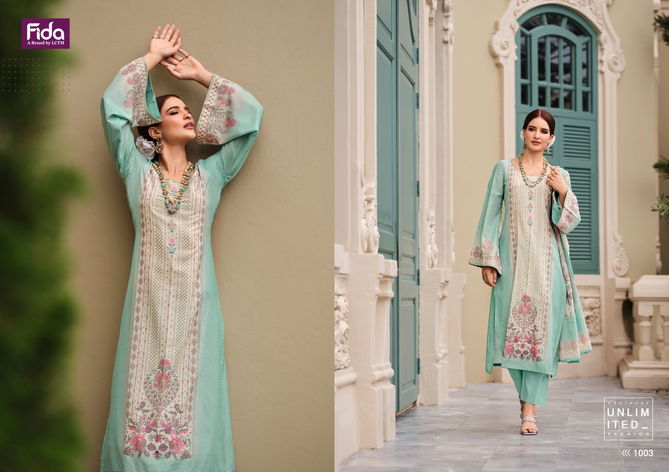 Fizaa Karachi Cotton Dress Material Catalog
